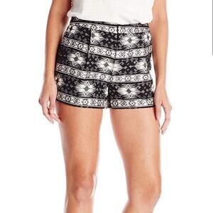 SAM EDELMAN Southwestern Print Black Silver Shorts Size 4 Boho Womens Dressy